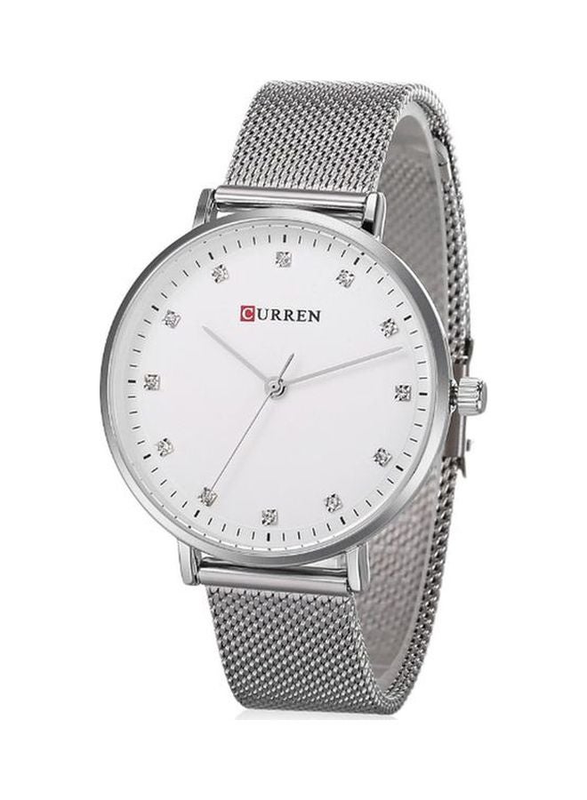 CURREN - women Water Resistant Analog Wrist Watch 9023 - 46 mm -Silver - Image 1