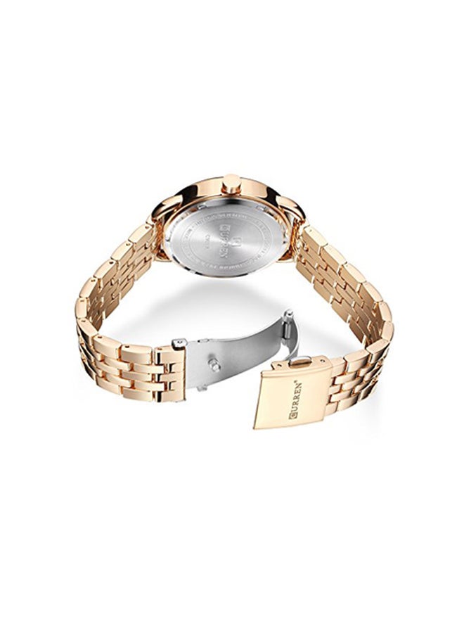 CURREN - women Stainless Steel Analog Watch 9013 - 26 mm - Rose Gold - Image 1