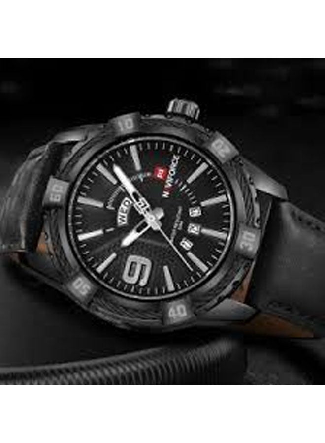 NAVIFORCE - Men's Stainless Steel Analog Watch WT-NF-9117-B - 45 mm - Black - Image 1