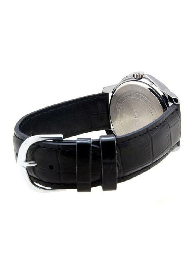 CASIO Men's Dress Series Water Resistant Leather Analog Watch MTP-V004L-1AUDF - Image 4