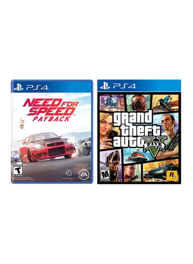 إي أيه لعبة "Need For Speed Payback" + لعبة " Grand Theft Auto V" (إصدار عالمي) - سباق - بلاي ستيشن 4 (PS4) - Image 1