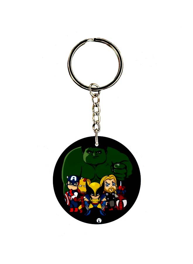 BP Avengers Character Printed Double Sided Keychain 
