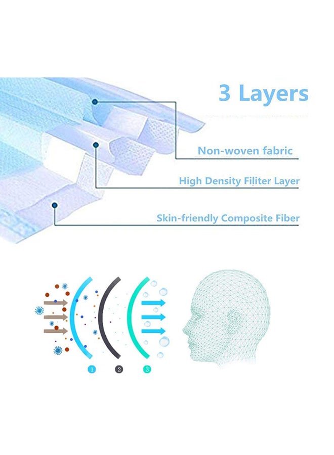 50-Piece Three-Ply Disposable Face Mask Set - Image 3