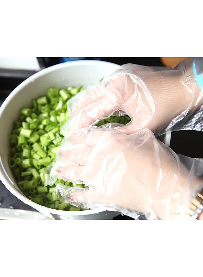 Generic 100-Piece Disposable Glove Set Clear One Size  - Image 3