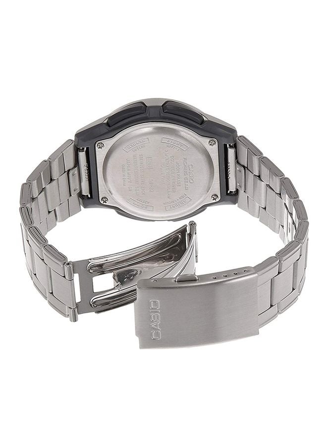 CASIO Men's Water Resistant Analog & Digital Watch AW-82D-7A - 47 mm - Silver - Image 2