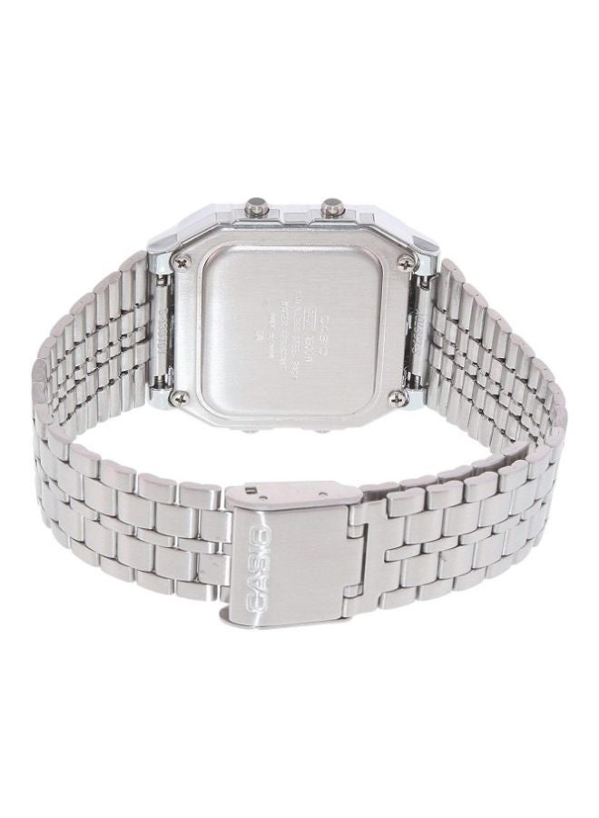 Men's Digital Electronic Watch A500WA-1DF - 39 mm - Silver - v1595240699/N11942845A_2