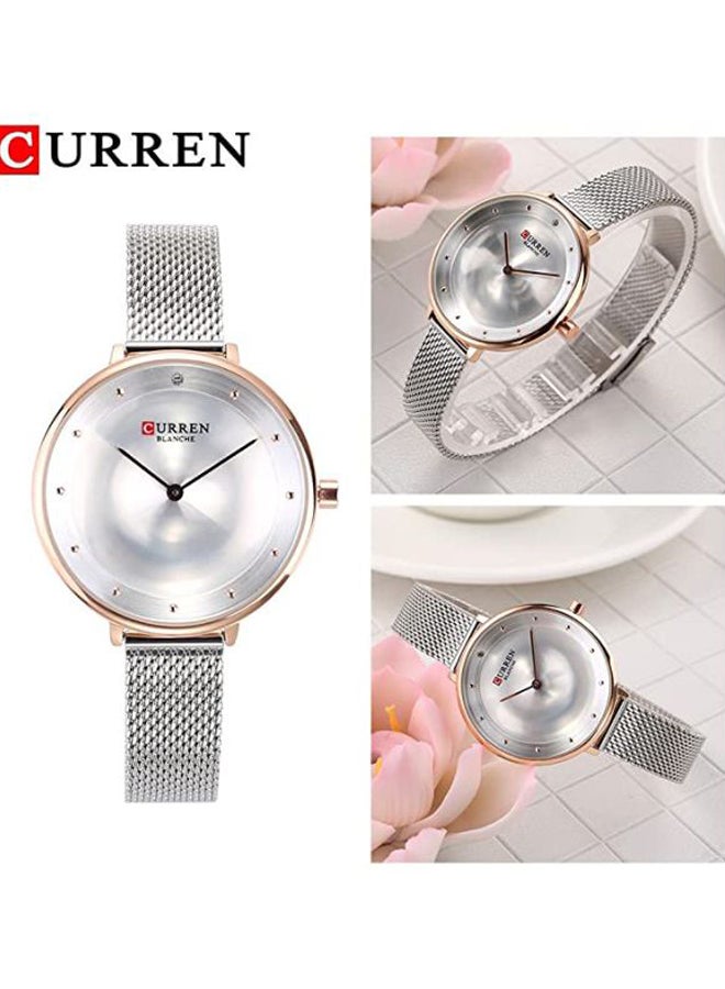 CURREN - Women's Water Resistant Stainless Steel Analog Watch 9029 - 30 mm - Silver - Image 1