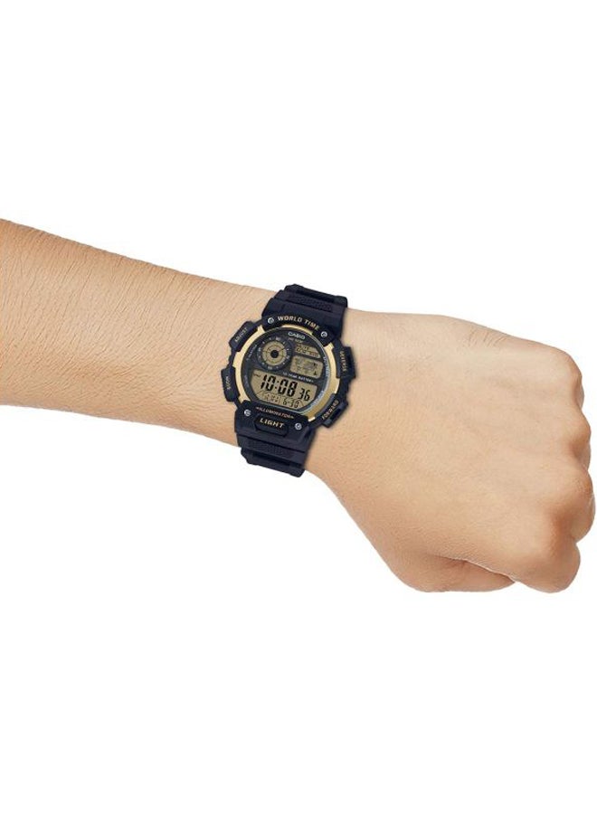 كاسيو ساعة يد شبابية رقمية مقاومة للماء طراز AE-1400WH-9AVDF - 51 مم - أسود للرجال - Image 4