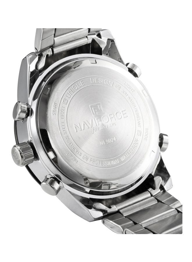 NAVIFORCE Men's Water Resistant Analog/Digital Stainless Steel Watch 9024  - Image 2