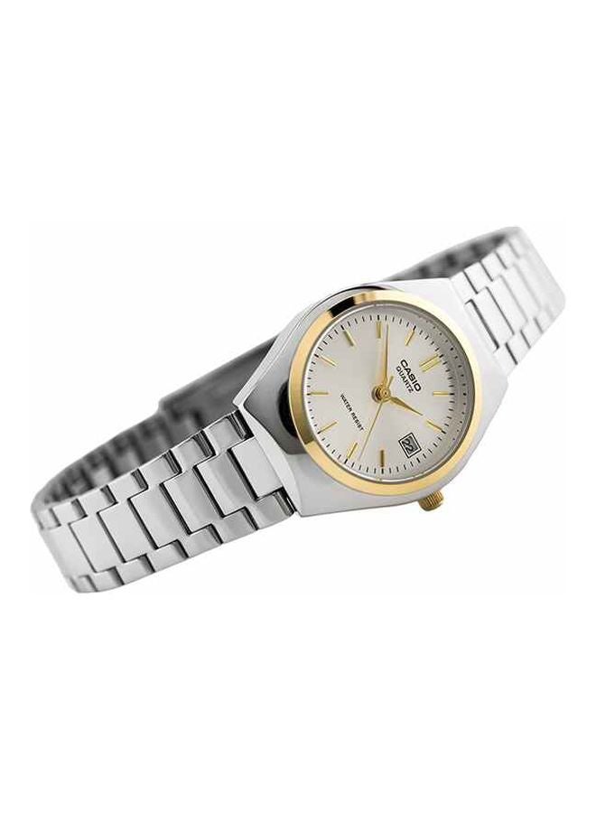 كاسيو ساعة يد بعقارب مقاومة للماء من سلسلة إنتايسر طراز LTP-1170G-7ARDF - قياس 30 مم - لون فضي للنساء - Image 5