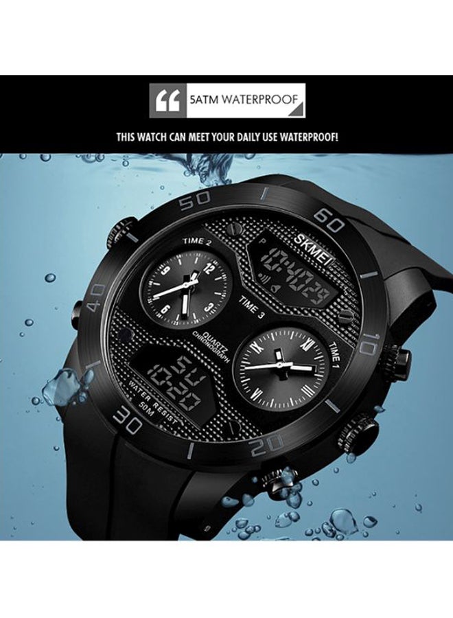 SKMEI Men's Leather Chronograph Watch 1355  - Image 3
