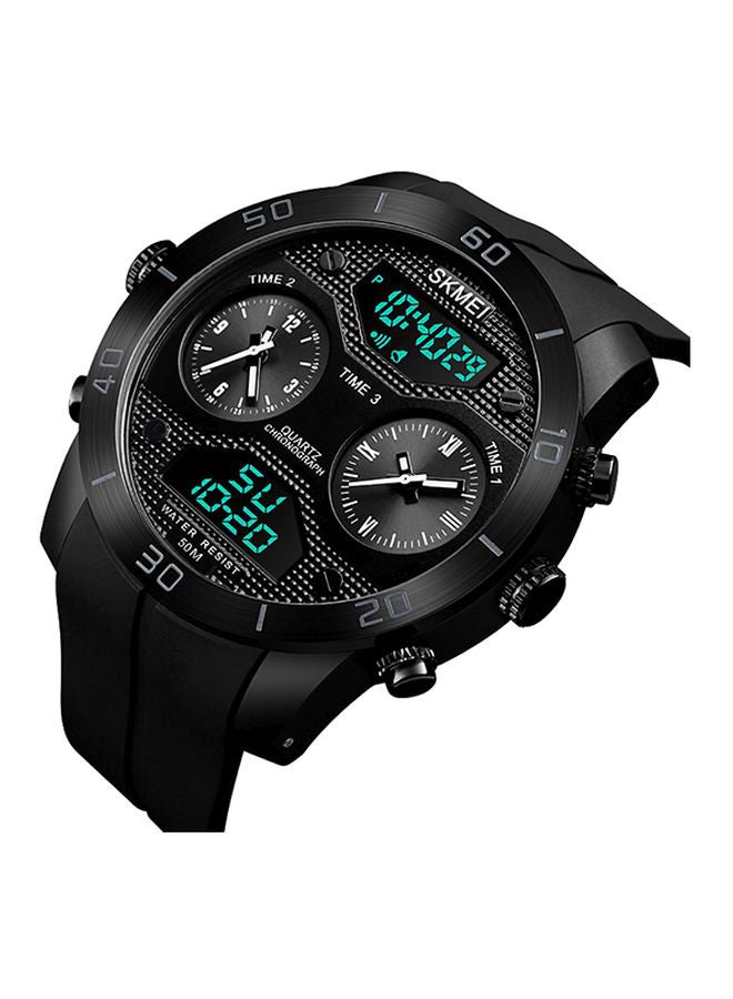 SKMEI Men's Leather Chronograph Watch 1355  - Image 2