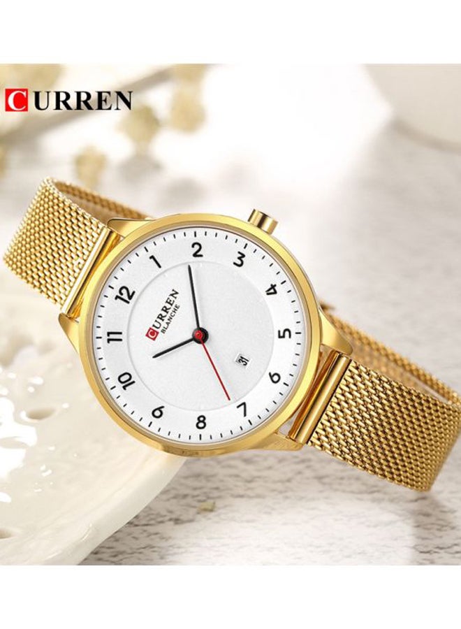 CURREN men Water Resistant Stainless Steel Analog Watch 9035B - 30 mm - Gold - Image 3