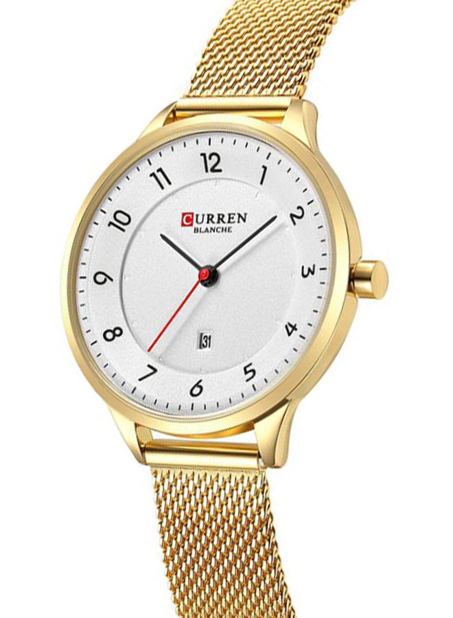 CURREN men Water Resistant Stainless Steel Analog Watch 9035B - 30 mm - Gold - Image 2