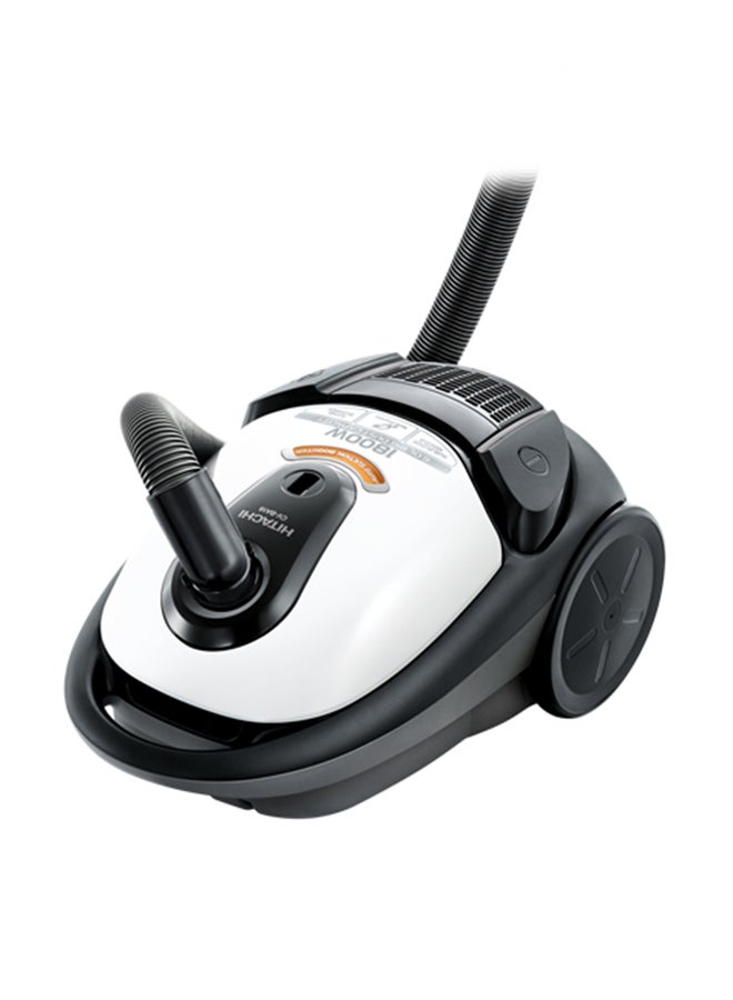 هيتاشي مكنسة كهربائية بقدرة 1800 وات 4.5 L 1800 W CV-BA18 SS220 PWH أسود/ أبيض  - Image 2