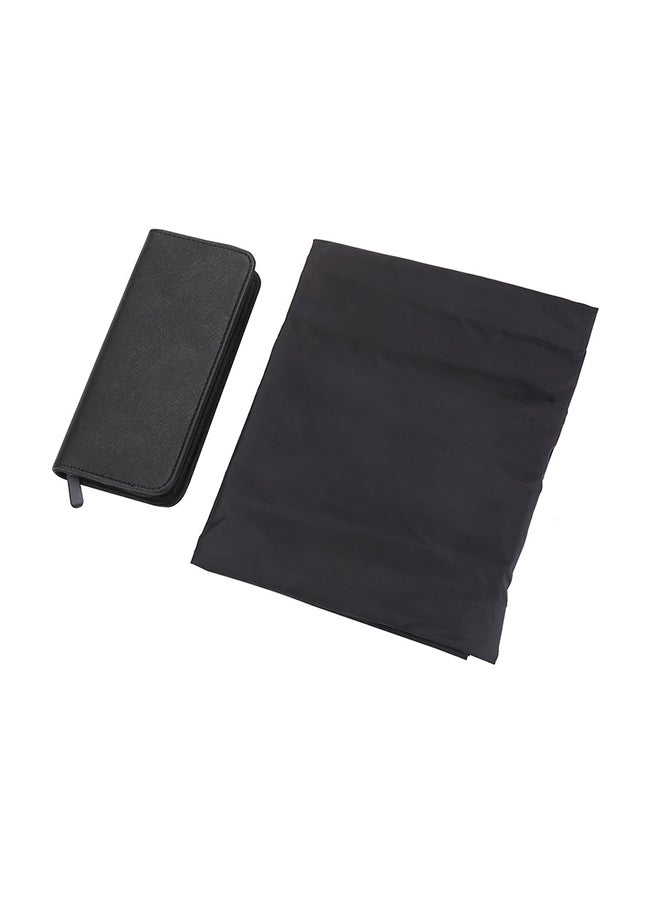 LAWAZIM 7-Piece Professional Scissors Razor Blade Hair Styling Set Black - Image 3