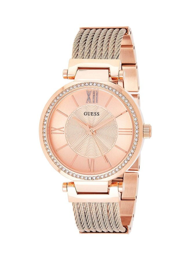 جس ساعة يد بعقارب ومرصعة بالأحجار طراز W0638L4 women - Image 4