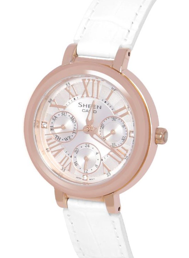 كاسيو ساعة يد شين بعقارب مقاومة للماء طراز SHE-3034GL-7AUDR للنساء - Image 2