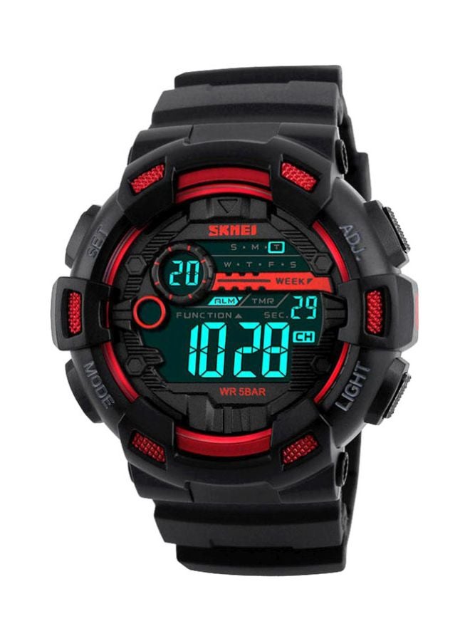 SKMEI men PU Leather Strap Digital Wrist Watch WT-SK-1243-R - 50 mm - Black  - Image 3