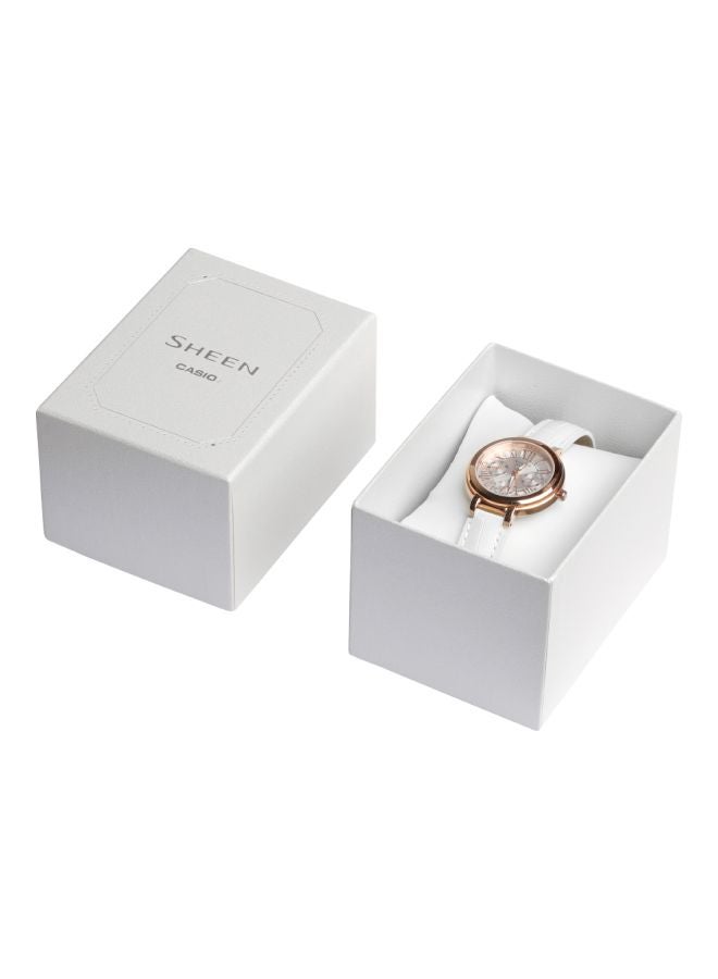 كاسيو ساعة يد شين بعقارب مقاومة للماء طراز SHE-3034GL-7AUDR للنساء - Image 4