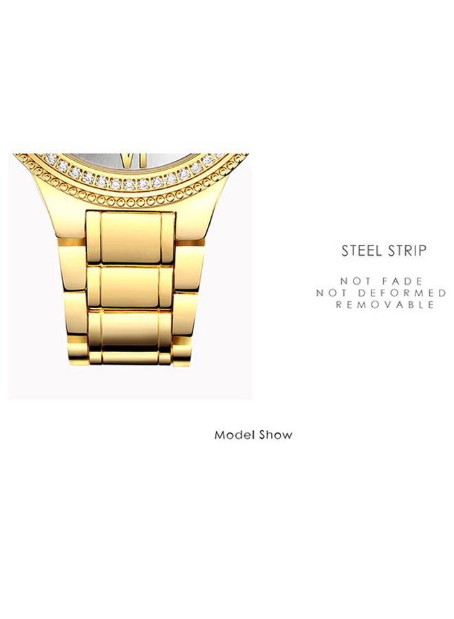 كارين ساعة يد بعقارب مقاومة للماء طراز 9004 - قياس 30 مم - لون ذهبي للنساء - Image 3