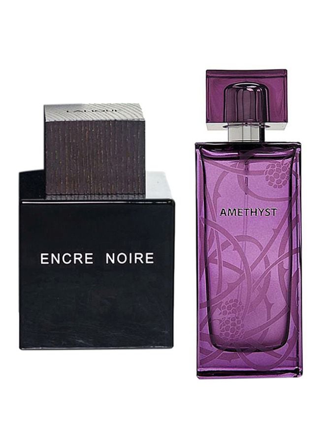 LALIQUE Encre Noire And Amethyst Gift Set ( EDT 100 Ml, EDP 100ml  - Image 1