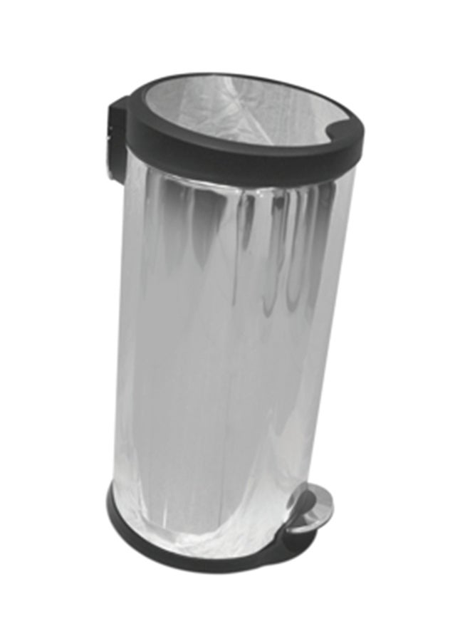AKC Soft Closing Trash Bin Metallic Silver/Grey 20Liters