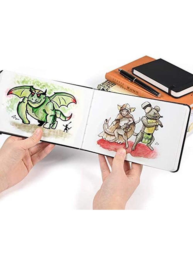 Generic - Watercolor Pad Sketch Stationery Notebook,24 Sheets Multicolour - Image 1