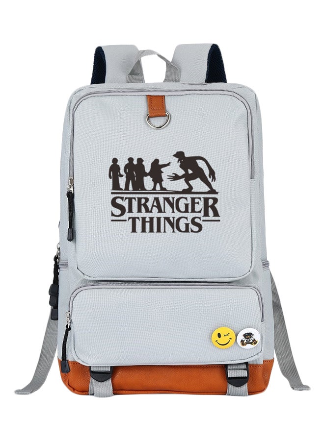 جوي شيك حقيبة ظهر مطبوعة بعبارة "Stranger Things" رمادي - Image 1