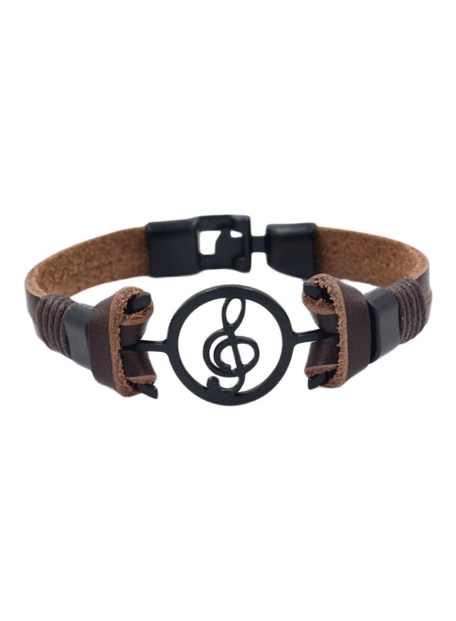 جوي شيك سوار من الجلد مزين بتفاصيل نوتة موسيقية - Image 1