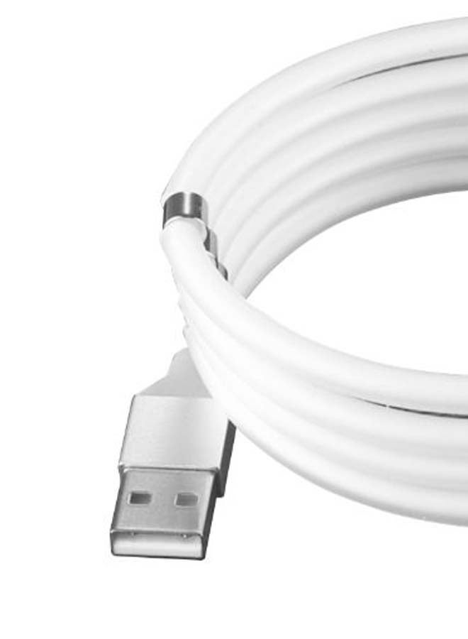 كابل شحنٍ ومزامنة بيانات مغناطيسي من USB إلى Lightning أبيض/فضي - Image 2
