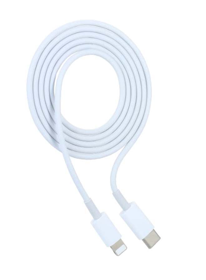 كابل شحن ومزامنة بيانات مغناطيسي من منفذ Type-C إلى منفذ Lightning أبيض/فضي - Image 2