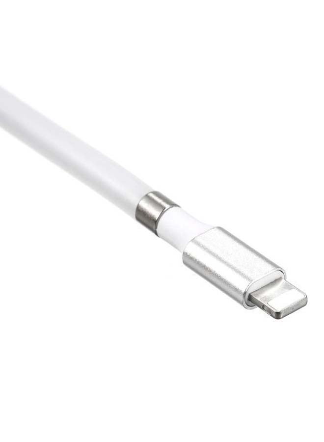 كابل شحن ومزامنة بيانات مغناطيسي من USB إلى Lightning أبيض/فضي - Image 3