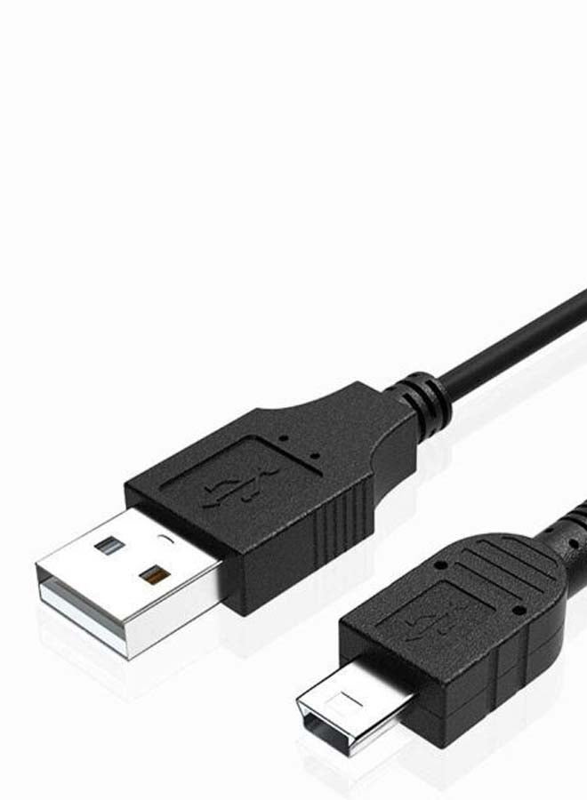 USB To Mini USB Data Sync And Charging Cable Black/Silver - Image 2