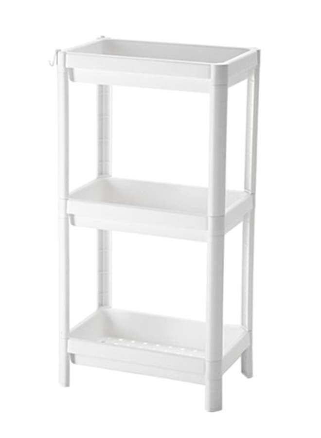 Generic 3-Tier Hollow Frame Storage Rack White  - Image 1