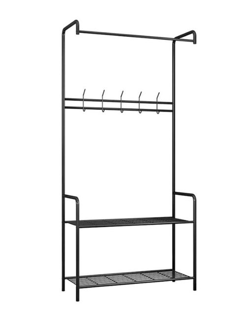 Hanging Clothes Rack Organizer Black 32 x 165cm