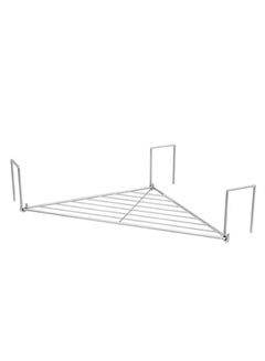 Cubicle Corner Shelf Space-Saving Triangle Rack Silver