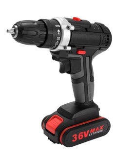 Generic Multi-Functional Rechargeable Cordless Hand Drill Black/Silver/Red 180 x 185mm 