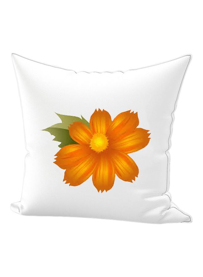 REGAL IN HOUSE Flower Printed Cushion cotton White/Yellow/Green 45x45cm 