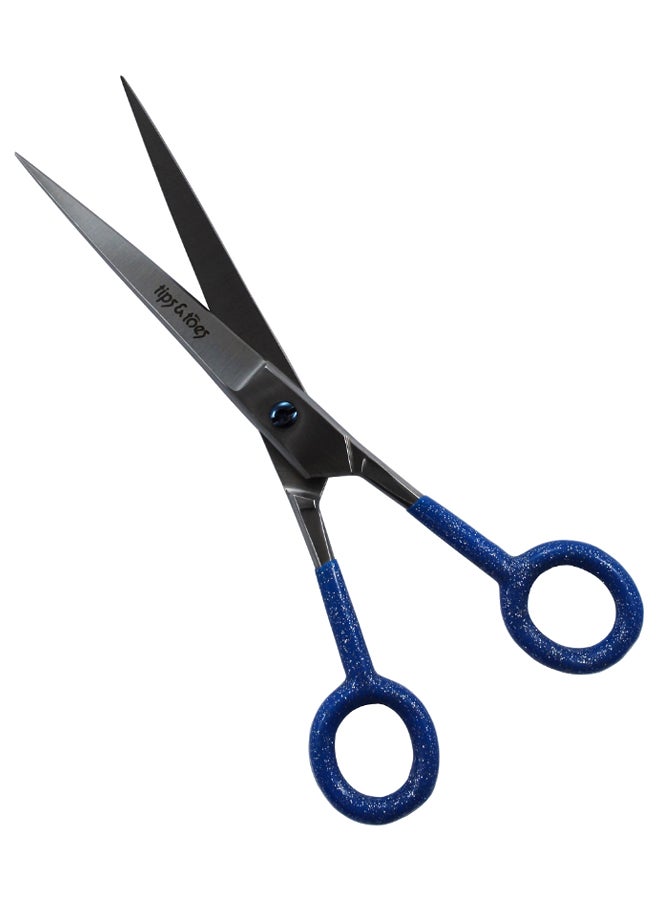 Tips & Toes Professional Barber Scissor Sparkle Sky Blue/Silver 17centimeter 