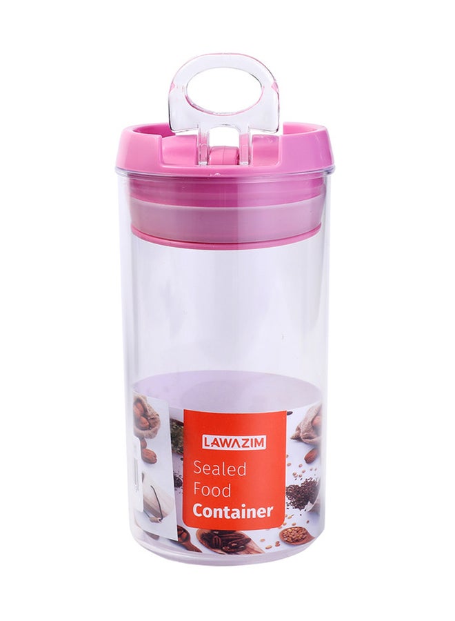 LAWAZIM 3-Piece Sealed Food Container (S-M-L) - Round Pink 7x15x7cm  - Image 3