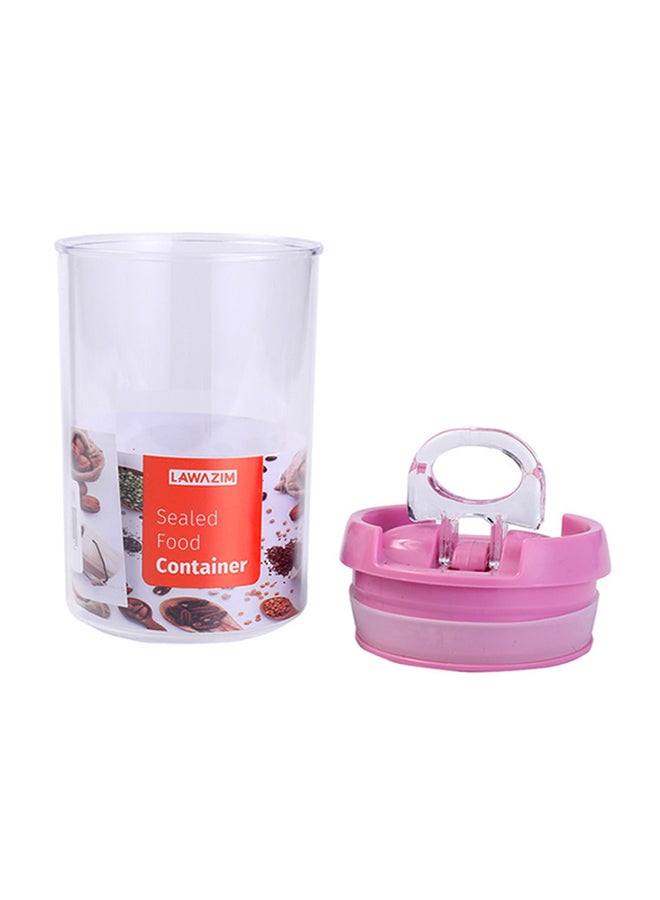 LAWAZIM 3-Piece Sealed Food Container (S-M-L) - Round Pink 7x15x7cm  - Image 4
