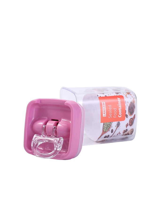 LAWAZIM - 3-Piece Food Container Set Clear/Pink Small Container 7x10, Medium Container 7x12.5, Large Container 7x15cm - Image 1