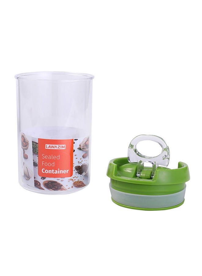 LAWAZIM 6-Piece Round Sealed Food Container Clear/Green Small Food Container 7x10 Cm, Medium Food Container 7x12.5 Cm, Large Food Container 7x15cm  - Image 5