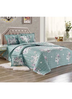4-Piece Double-Sided Ultra-Thin Design Flower Pattern Summer Quilt Set Polyester multicolour Single