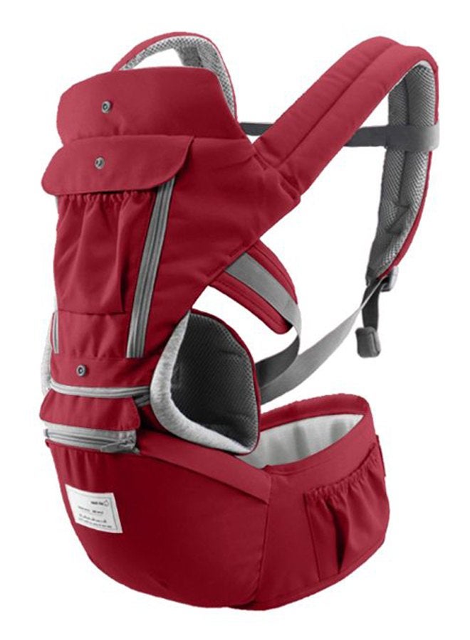 Adjustable Strap Baby Carrier-Red/Grey - Image 2