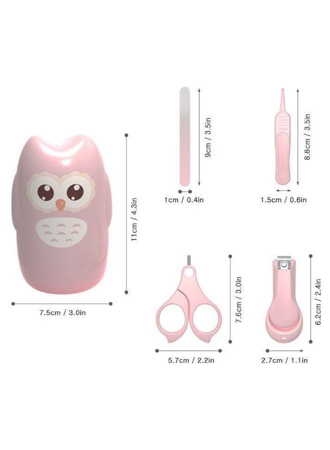 4-Piece Baby Nail Care Set With Owl Storage Box - Image 2