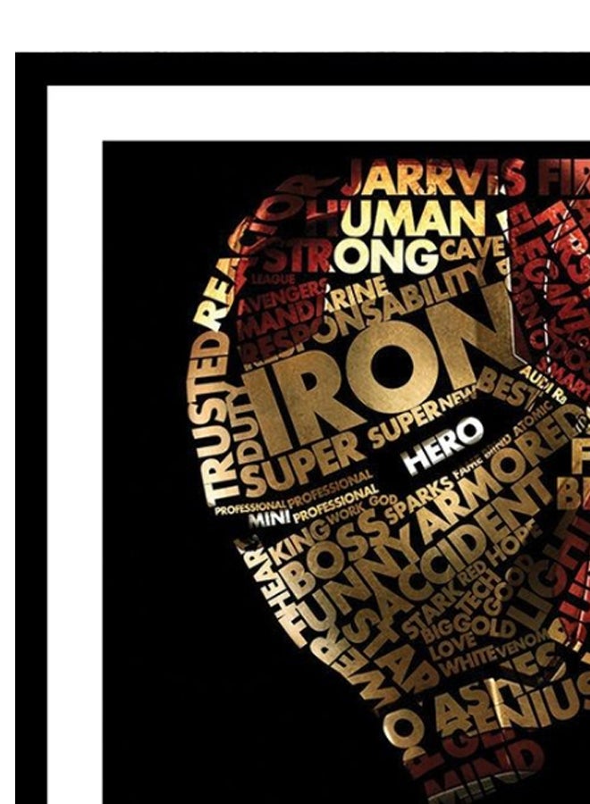 إطار جداري بتصميم آيرون مان متعدد الألوان 40X40سم - Image 2