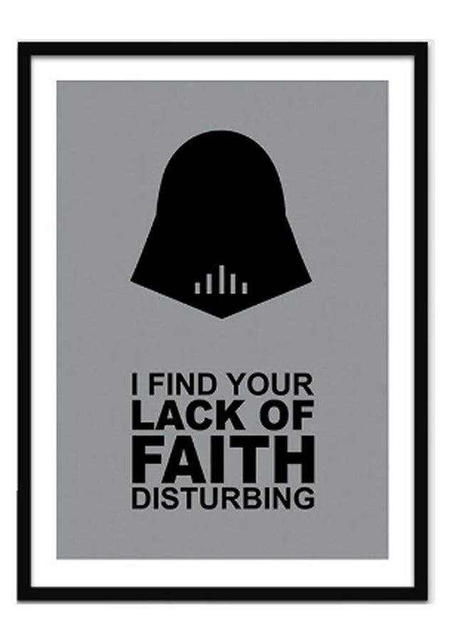 Starwars Quote Wall Frame White/Black/Green 40X55cm - Image 2