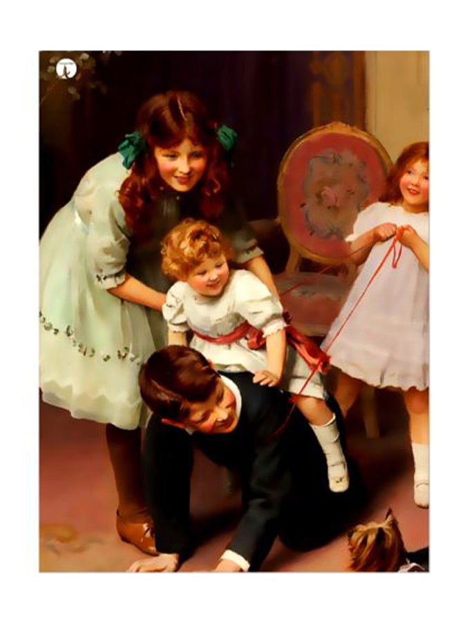 لوحة للديكور بطبعة تعبر عن الأصدقاء أخضر/أسود/بني 20x15سم